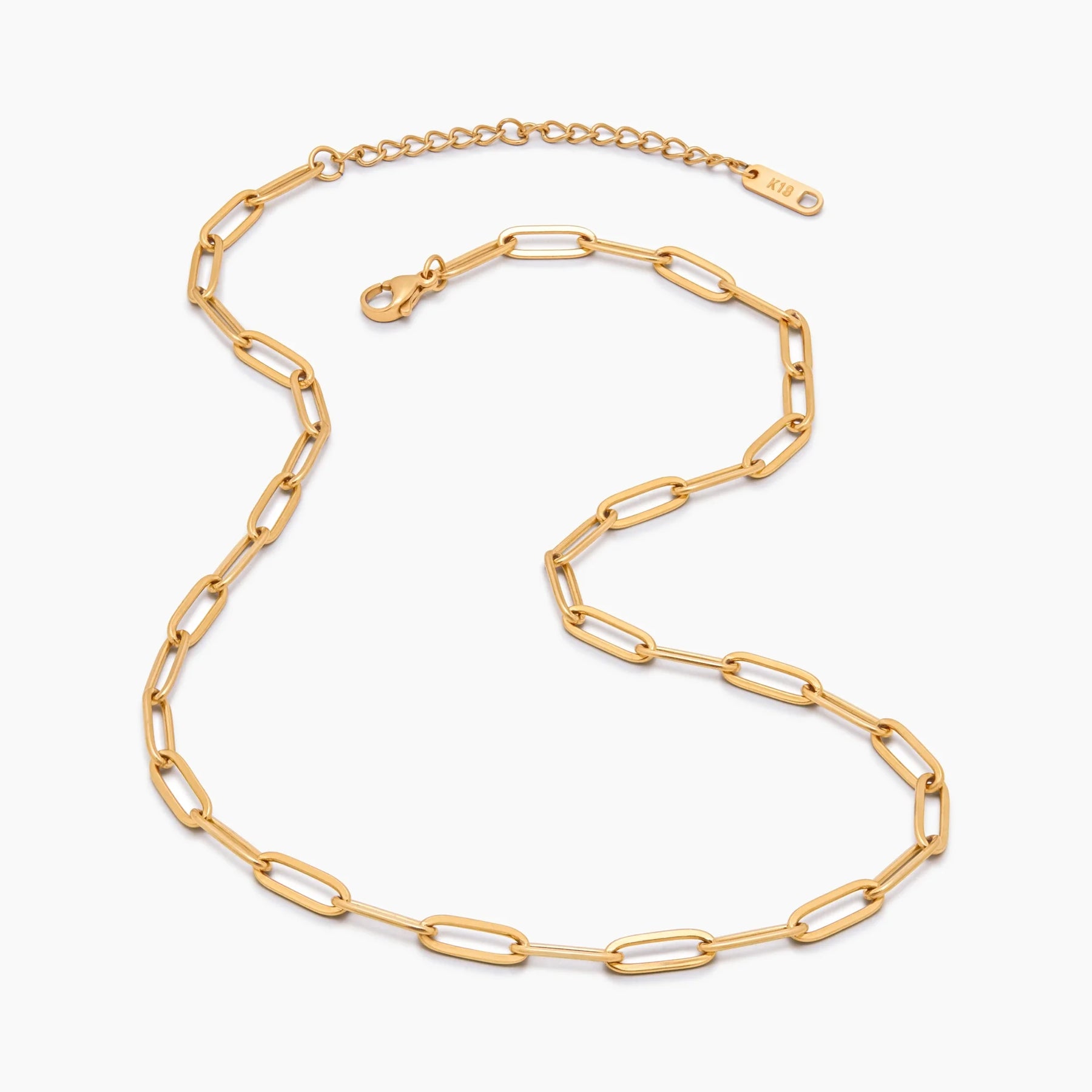 Colar Paperclip Banhado Ouro 18K