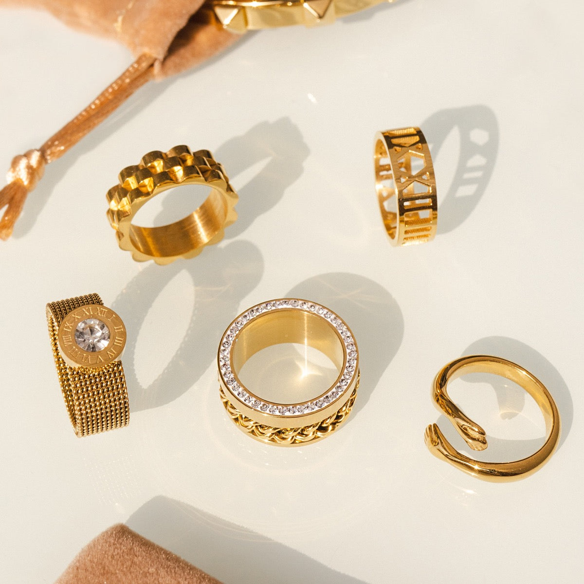 Anel Cuban Banhado Ouro 18K