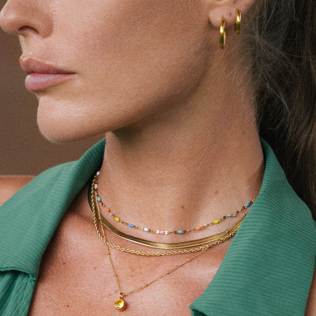 Colar Rainbow Banhado Ouro 18K