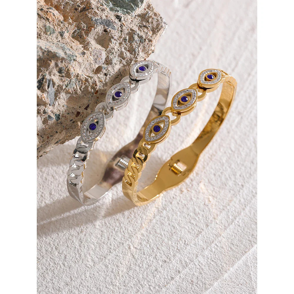 Pulseira Feminina Olho Grego Brilhante.