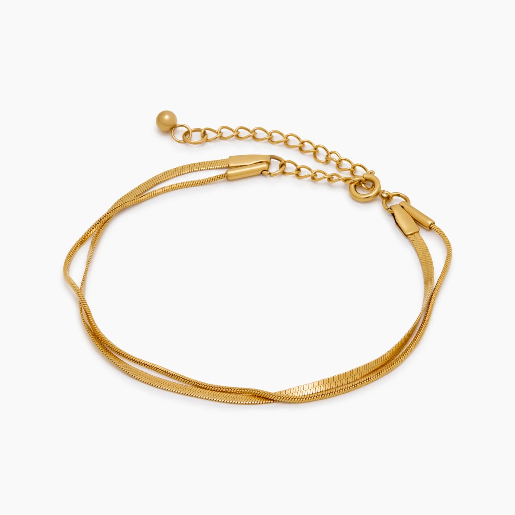 Pulseira Dual Snake Banhado Ouro 18K