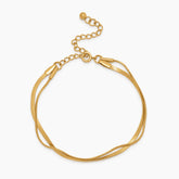 Pulseira Dual Snake Banhado Ouro 18K