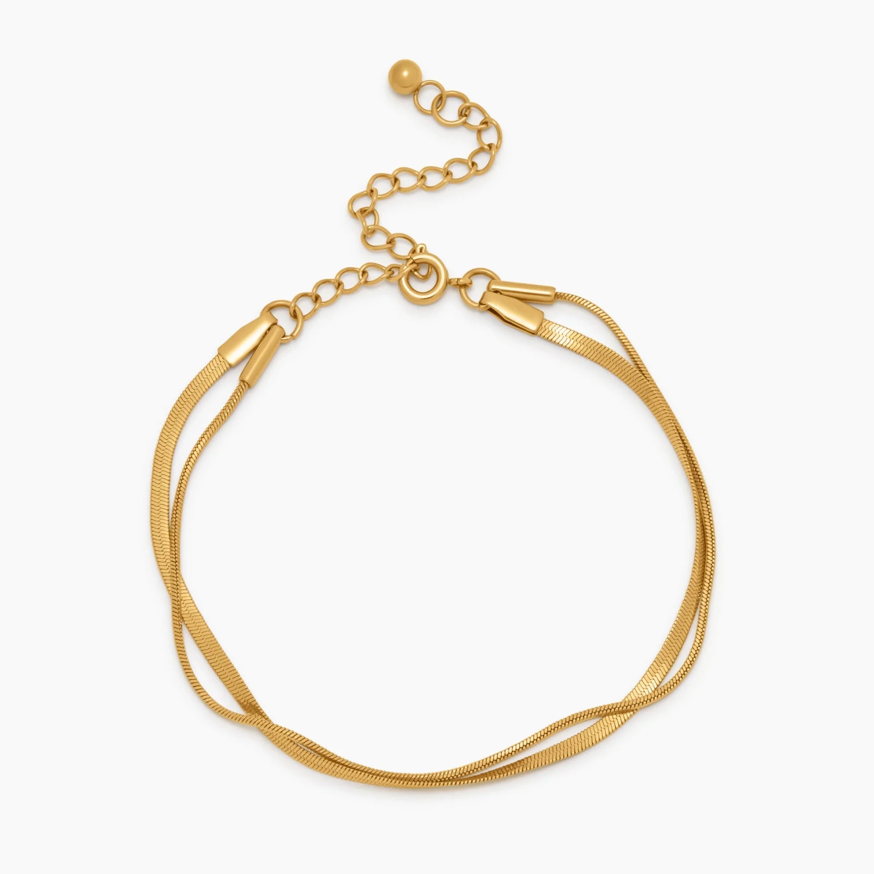 Pulseira Dual Snake Banhado Ouro 18K