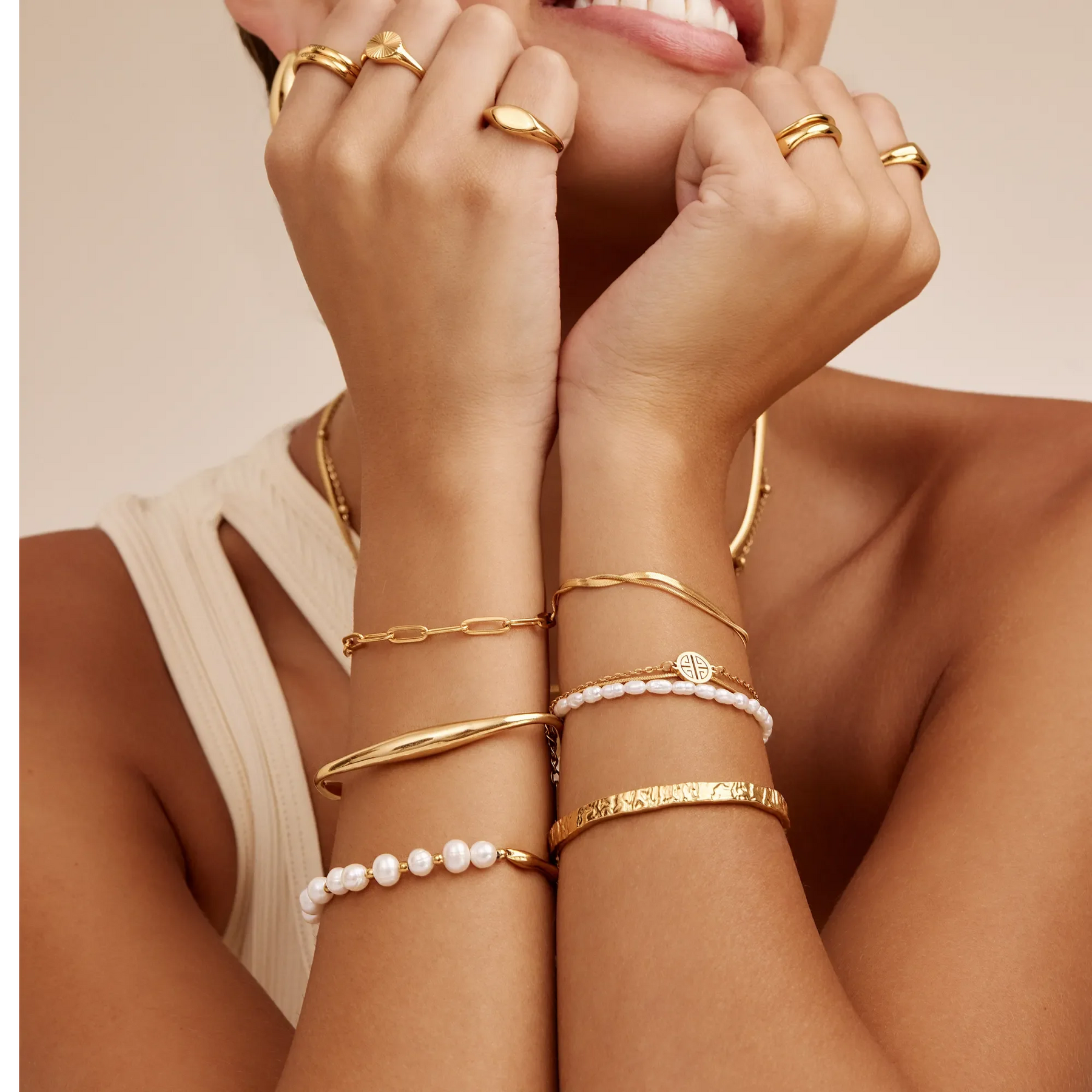 Pulseira Dual Snake Banhado Ouro 18K