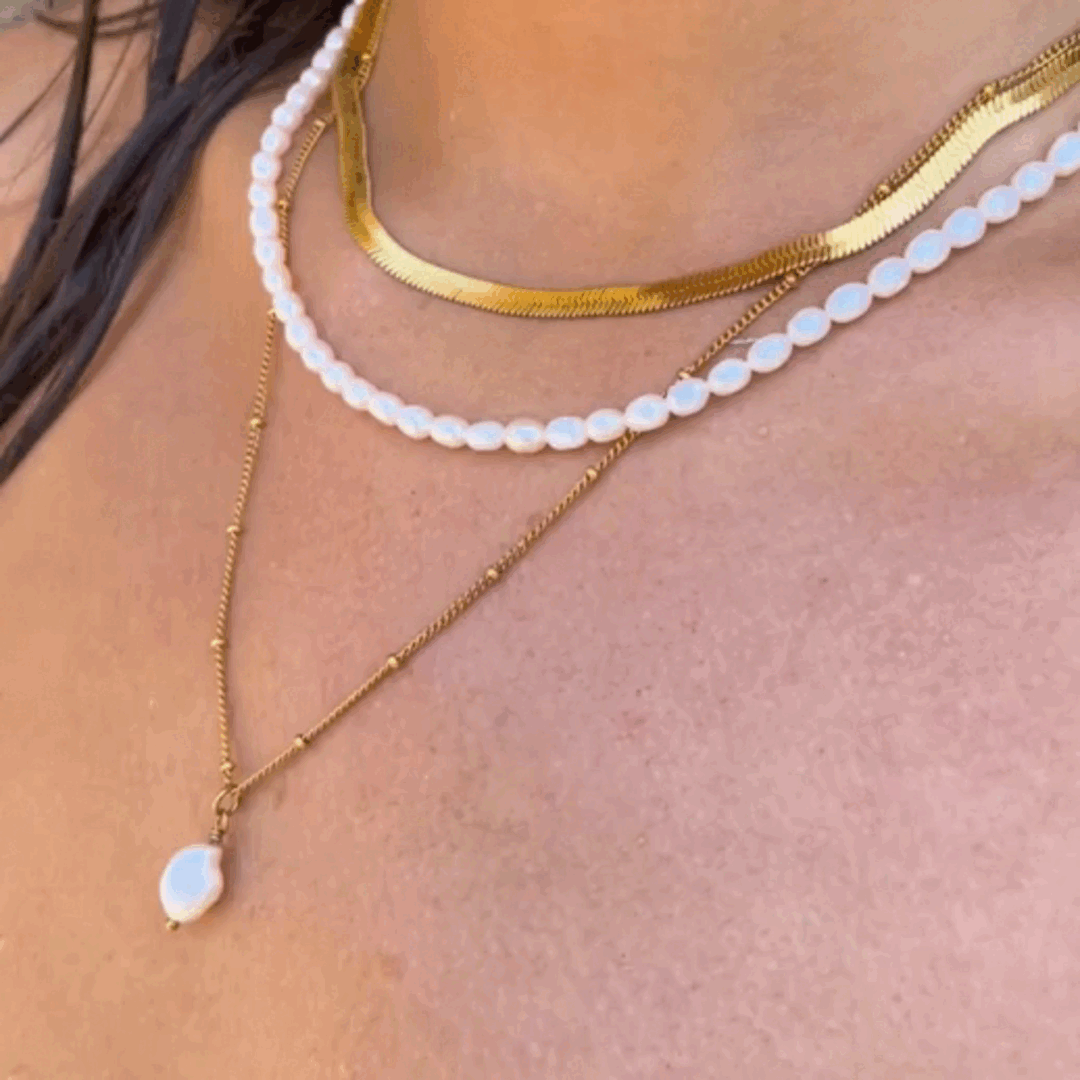 Colar Slim Snake Banhando Ouro 18K