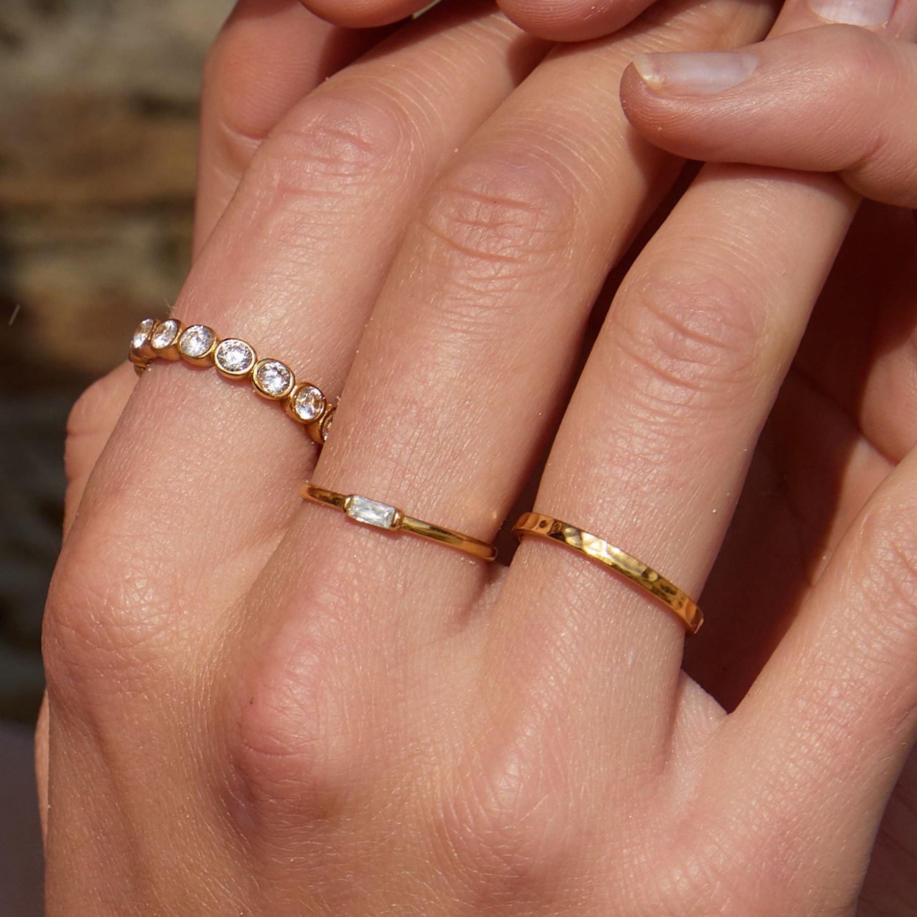 Anel Esferas Diamond Banhado Ouro 18K (Verificar os tamanhos)