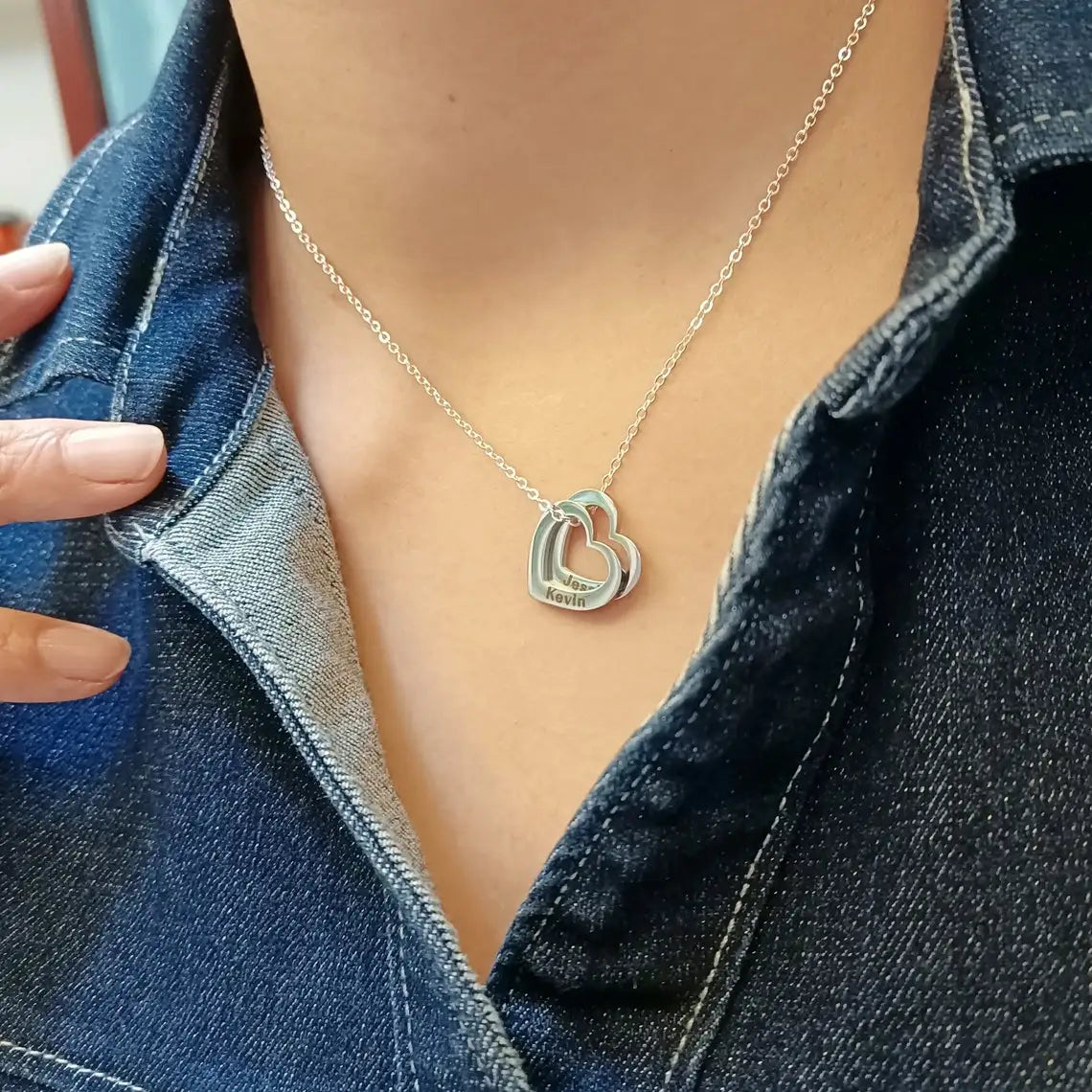 Colar Coração de Mãe Personalizável Banhado a Ouro 18k