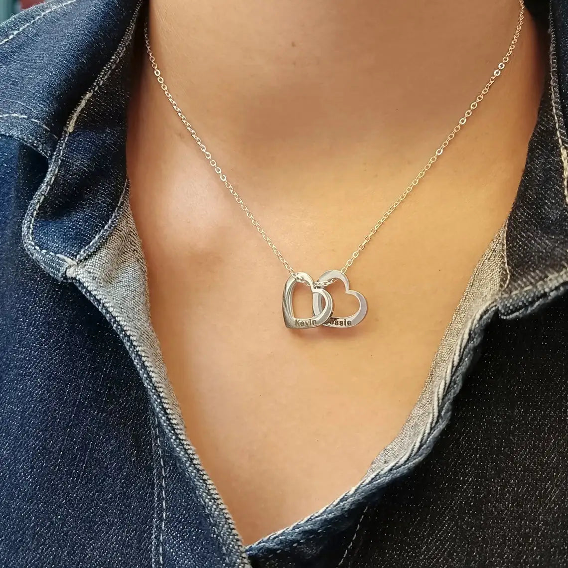 Colar Coração de Mãe Personalizável Banhado a Ouro 18k