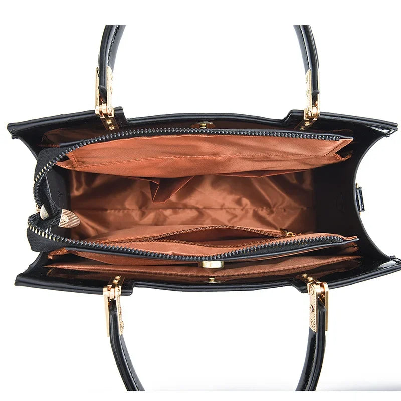 Bolsa Feminina Couro Legitimo Royal Preta