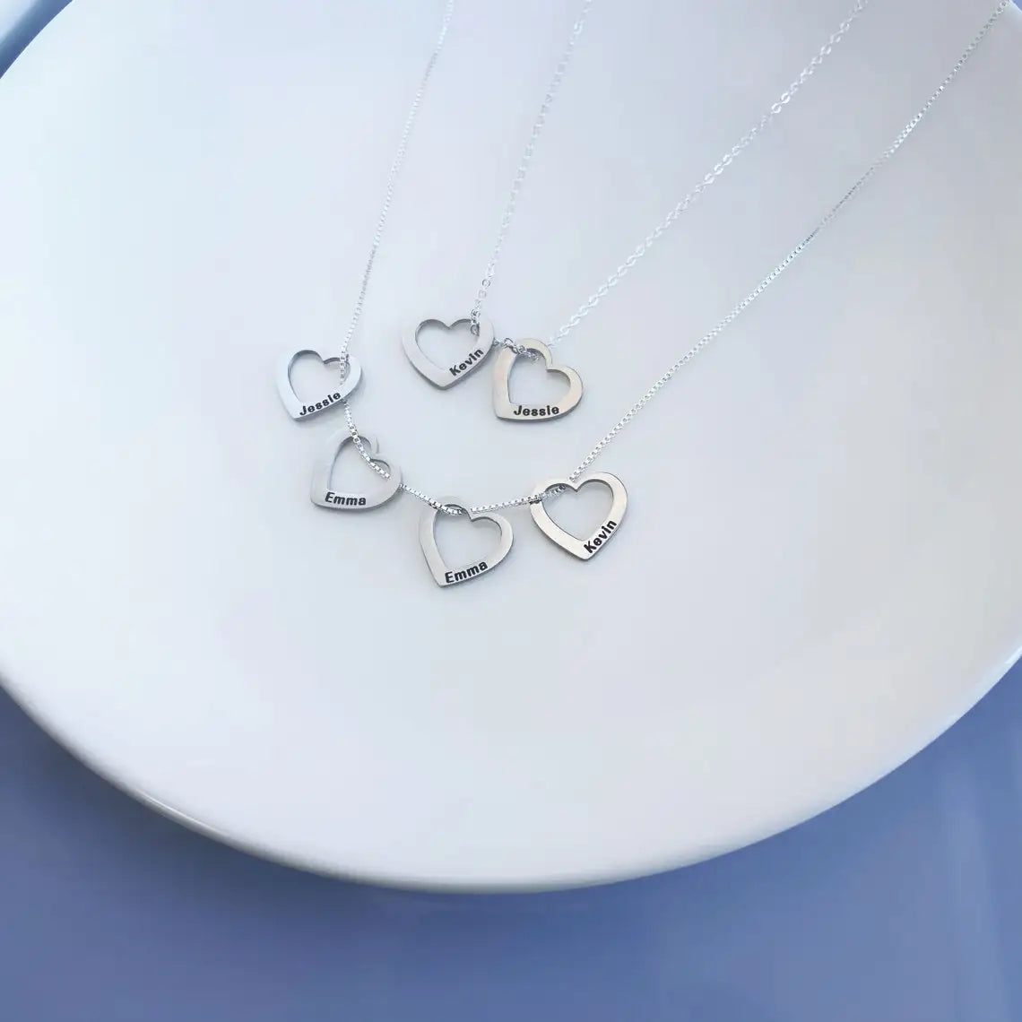 Colar Coração de Mãe Personalizável Banhado a Ouro 18k