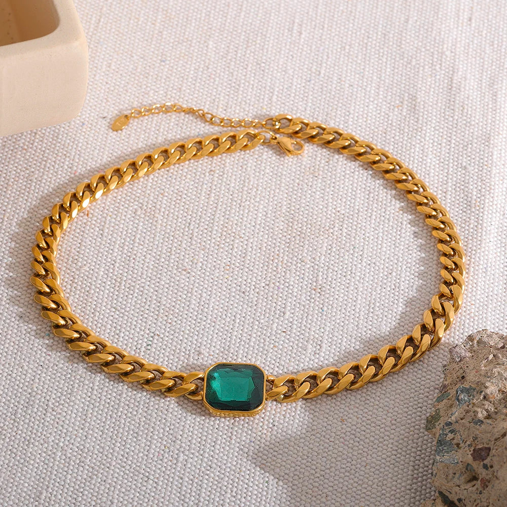 Colar Feminino Esmeralda Gold