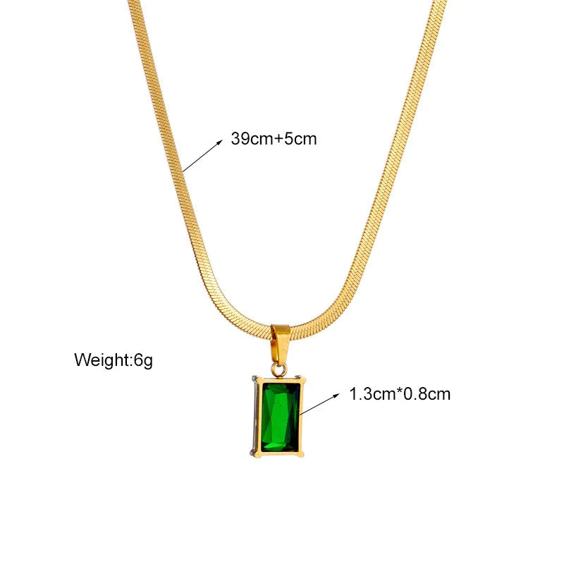 Conjunto Feminino Premium Colar e Brincos com Esmeralda