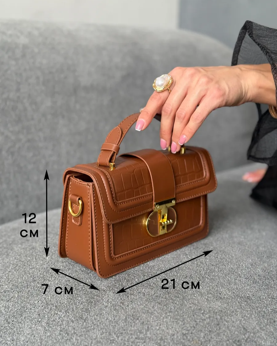Bolsa Feminina Marrom Couro Torté