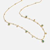 Colar Feminino Dourado Cristal