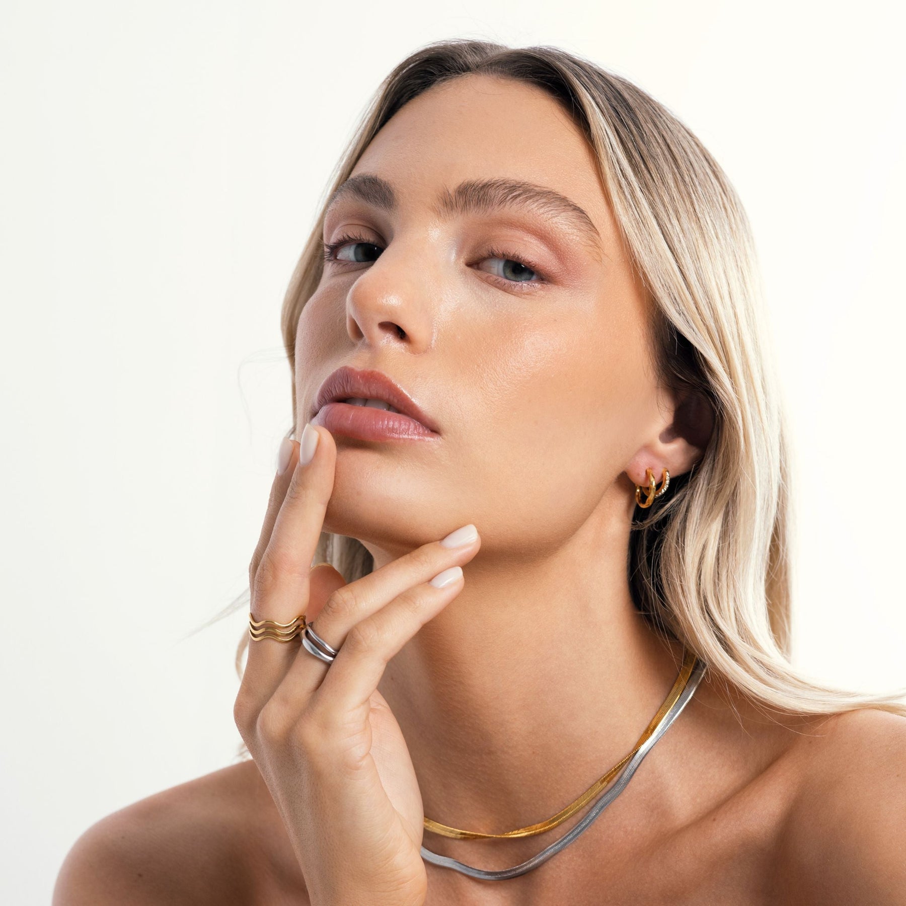 Anéis Gemini Banhado Ouro 18K (Verificar Tamanhos)