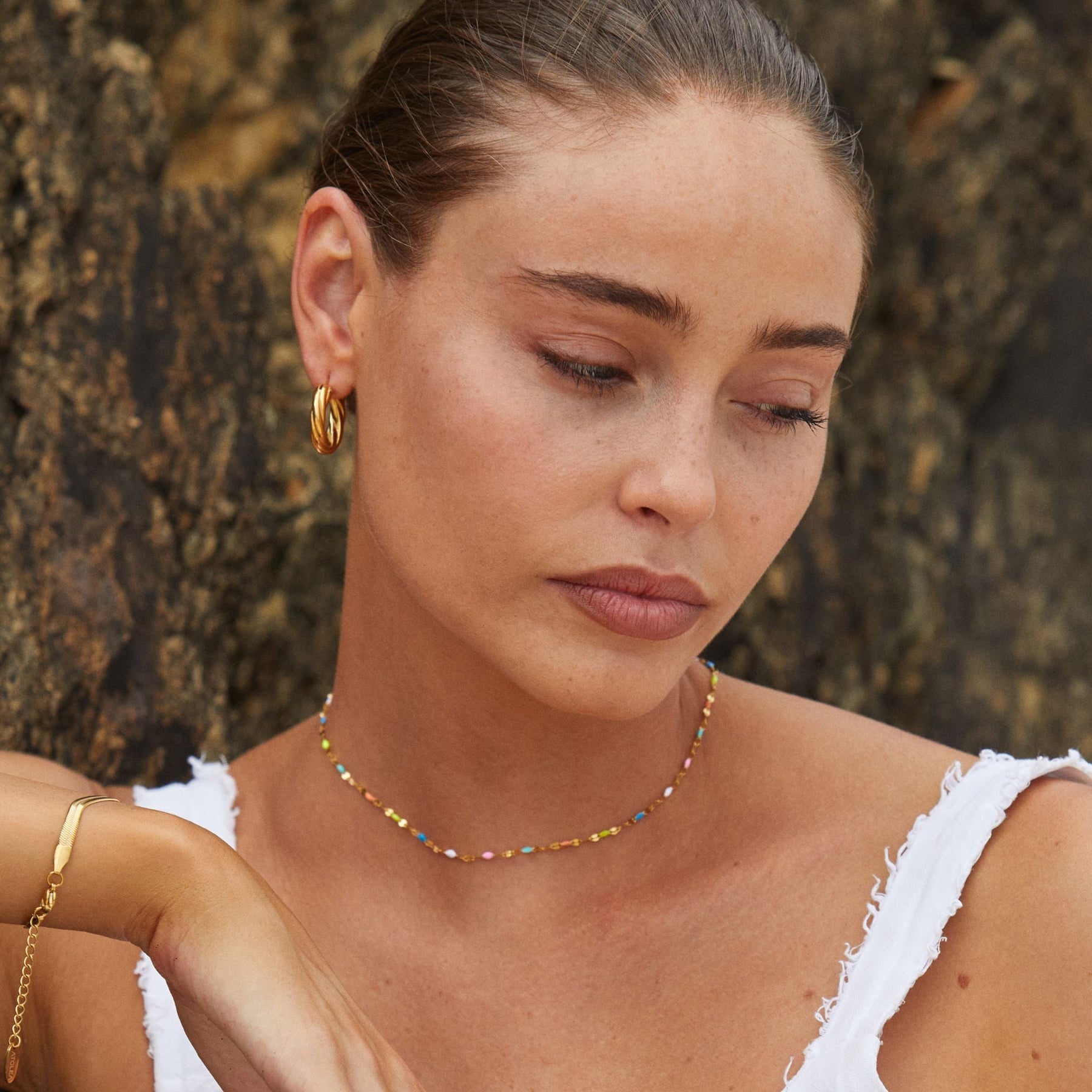 Colar Rainbow Banhado Ouro 18K