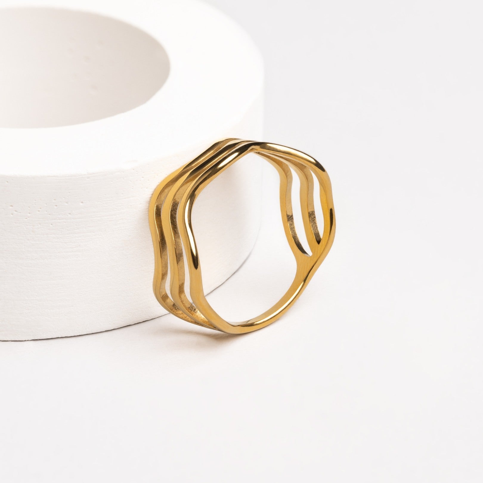 Anel Ocean Banhado Ouro 18K (Verificar Tamanhos)