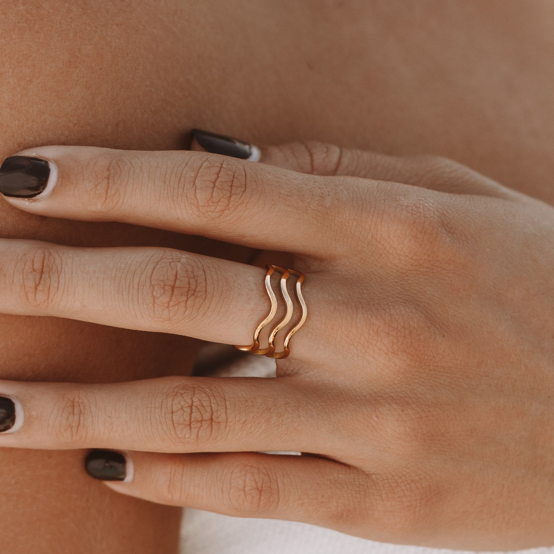 Anel Ocean Banhado Ouro 18K (Verificar Tamanhos)