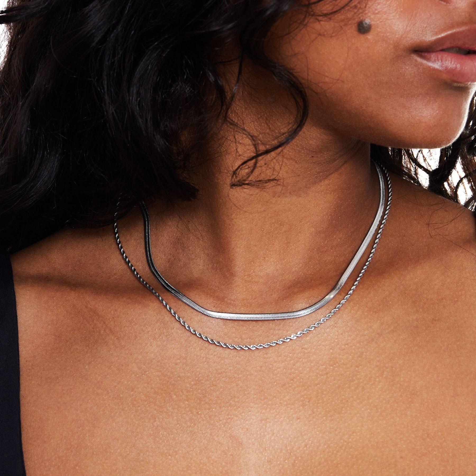 Colar Duplo Layered Banhado Ouro 18K