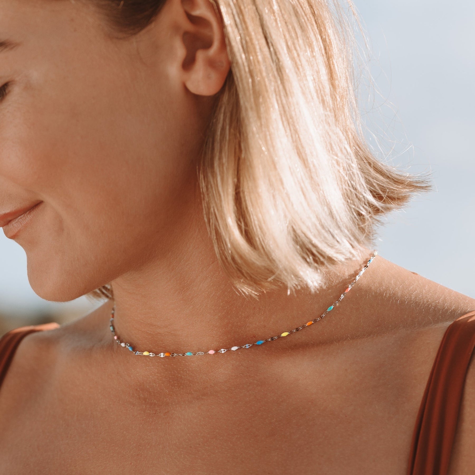 Colar Rainbow Banhado Ouro 18K