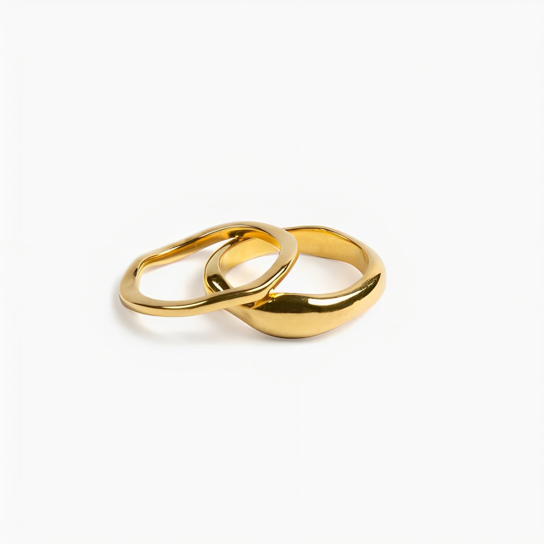 Anéis Gemini Banhado Ouro 18K (Verificar Tamanhos)