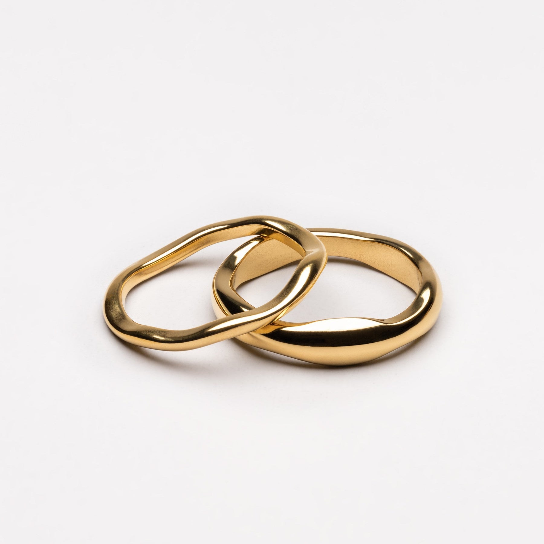 Anéis Gemini Banhado Ouro 18K (Verificar Tamanhos)