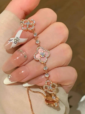 Pulseira Cleef Sakura Ouro Rosé