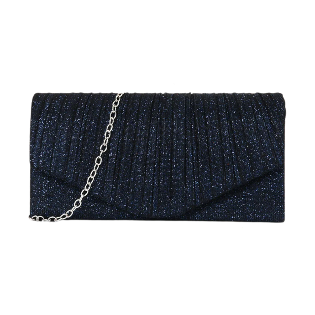 Bolsa Feminina Clutch para Noites Brilhante com corrente