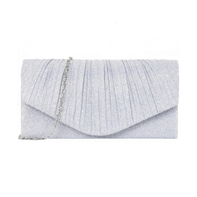 Bolsa Feminina Clutch para Noites Brilhante com corrente