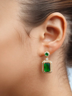 Conjunto Feminino Luxury Green Banhado Ouro 18K