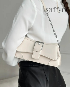 Bolsa Feminina em Couro Branca Betina