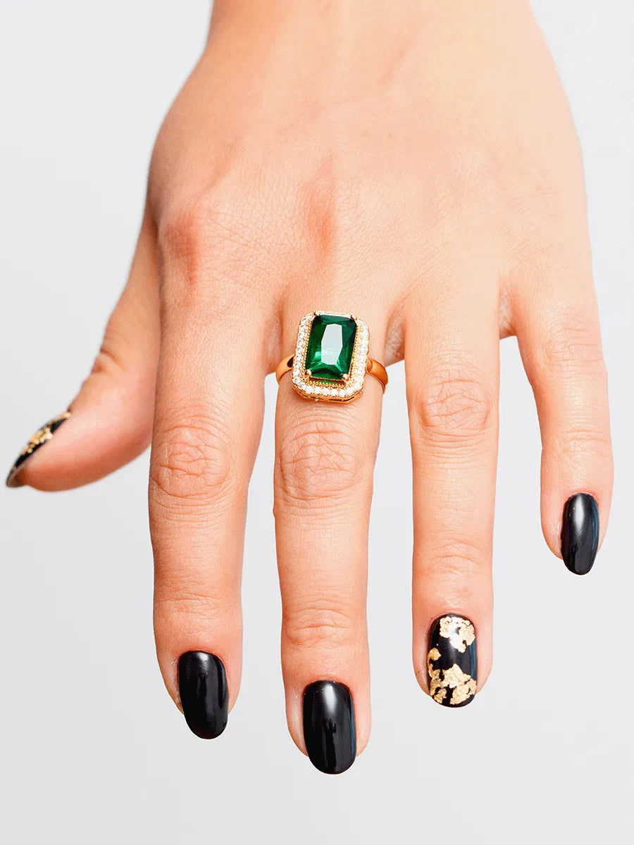 Conjunto Feminino Luxury Green Banhado Ouro 18K