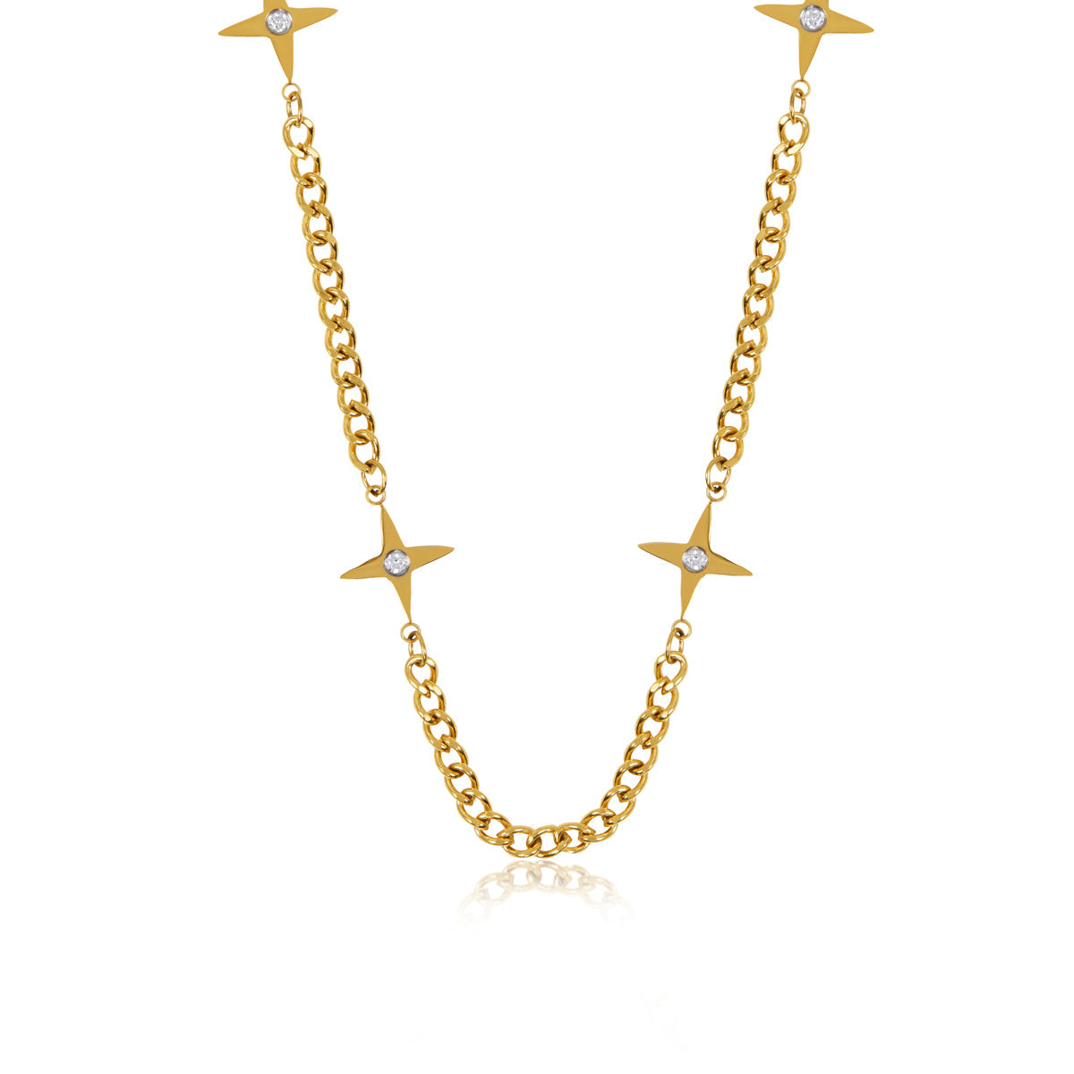 Colar Four Star Banhado Ouro 18K