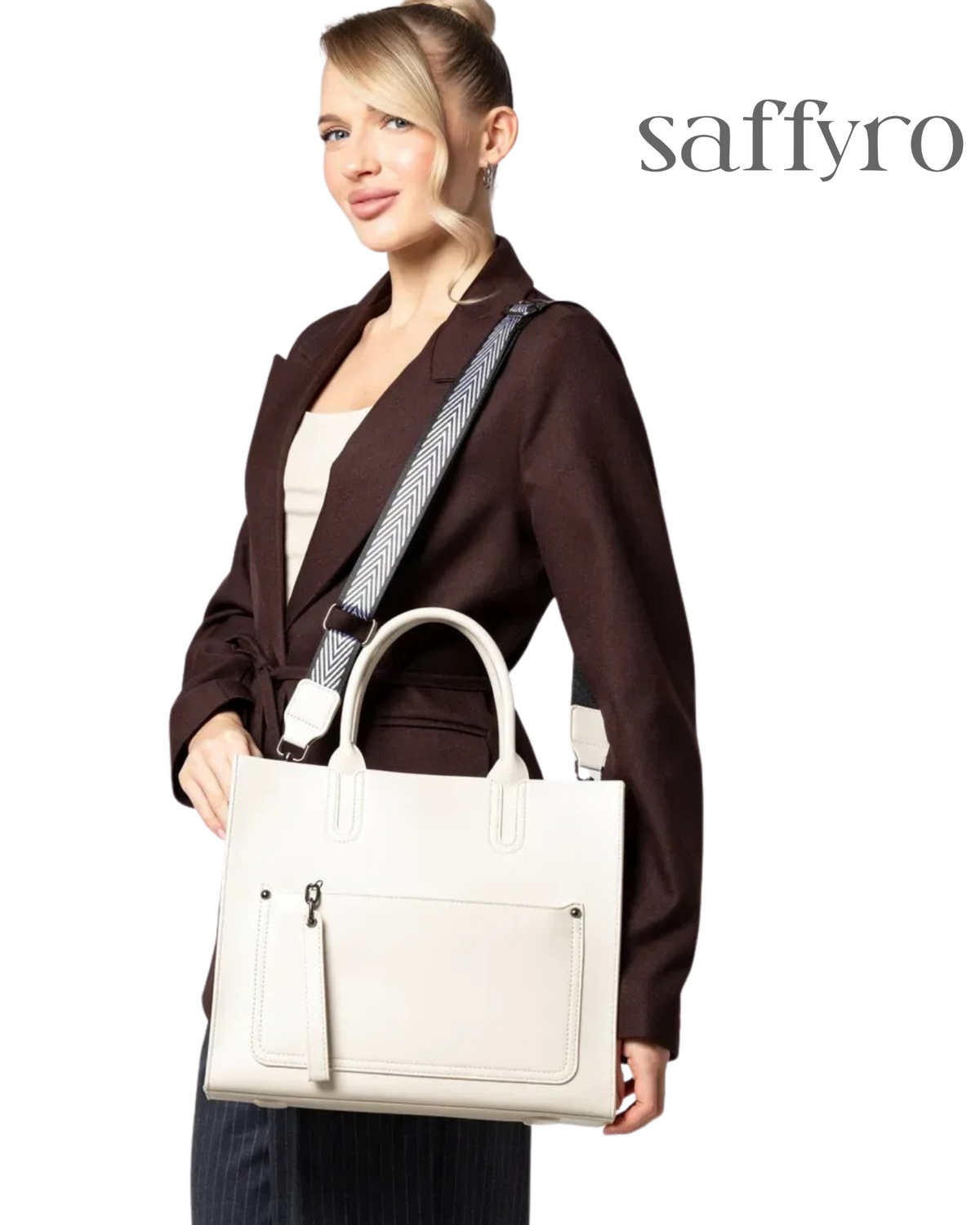 Bolsa Feminina em Couro Bege Claire