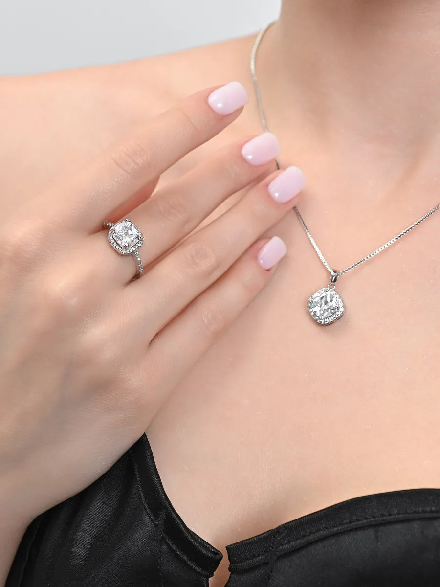 Encanto Eterno em Prata 925 - Conjunto de Joias com Rosas Preservadas