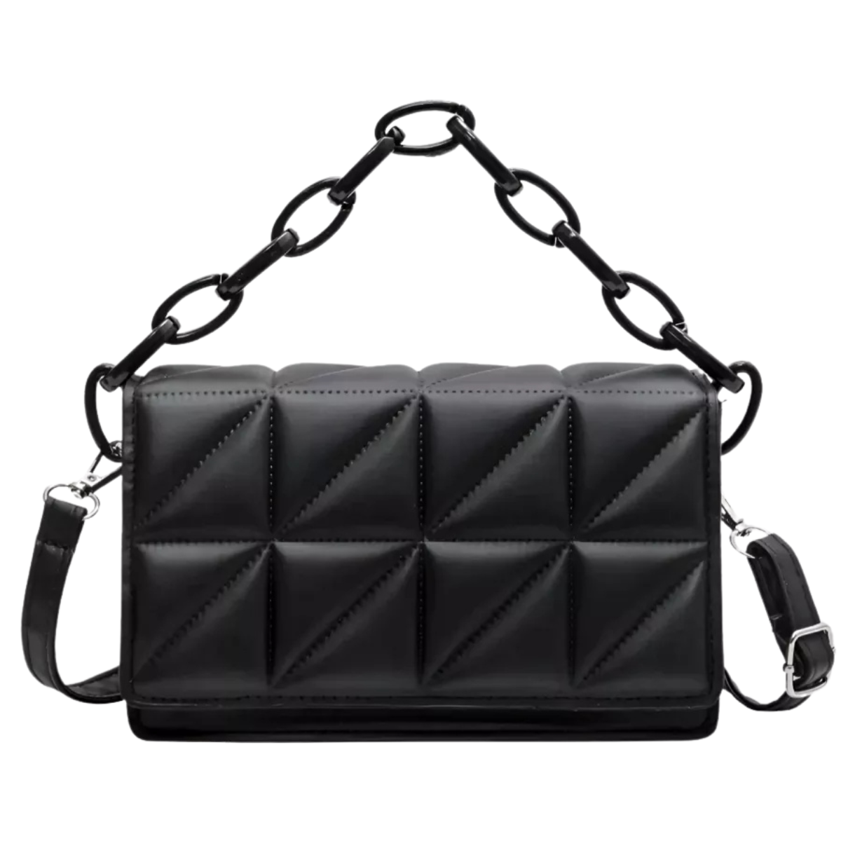 Bolsa Feminina Alça Corrente em Couro
