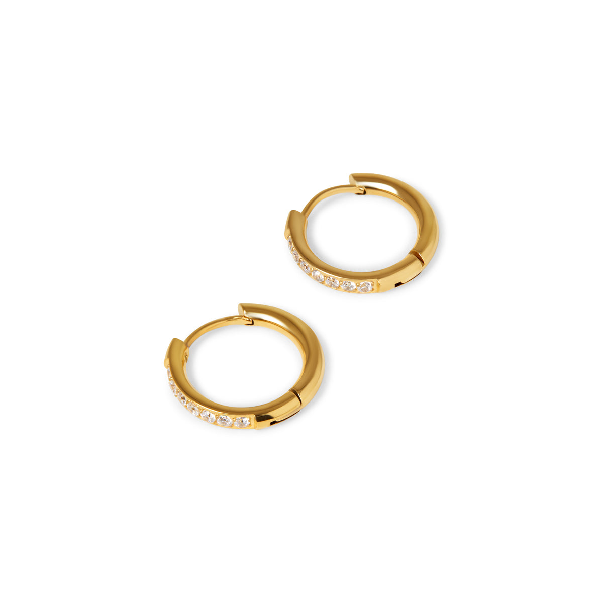 Brincos Arielle Com Brilhantes Banhado Ouro 18K