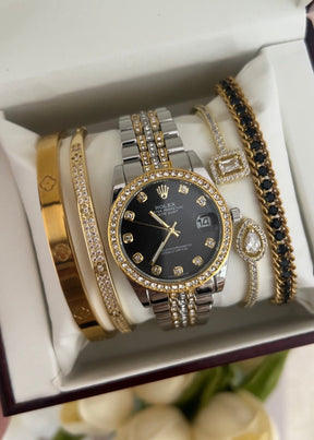 Mix Feminino Marbella Dourado - Preto