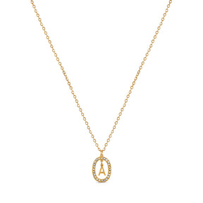 Colar Inicial Anne Banhado Ouro 18K