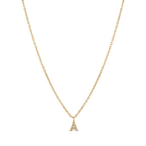 Colar Saffy Inicial Cravejado Banhado Ouro 18K