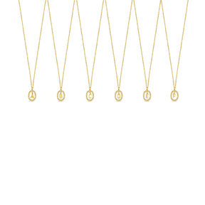 Colar Inicial Anne Banhado Ouro 18K