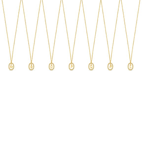 Colar Inicial Anne Banhado Ouro 18K