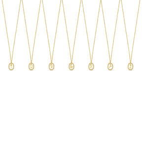 Colar Inicial Anne Banhado Ouro 18K