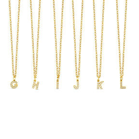 Colar Saffy Inicial Cravejado Banhado Ouro 18K