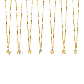Colar Saffy Inicial Cravejado Banhado Ouro 18K