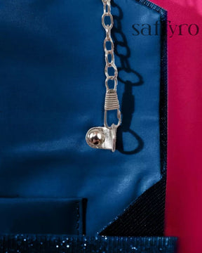 Bolsa Feminina Clutch para Noites Brilhante com corrente