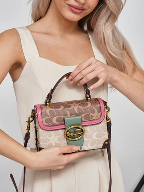 Bolsa Feminina de Luxo Couro Genuíno Scarlet