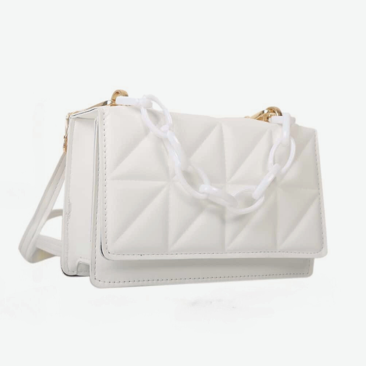 Bolsa Feminina Alça Corrente em Couro