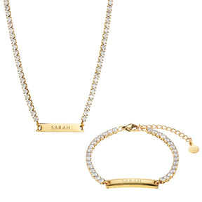 Colar Cravejado de Zircônia Personalizável