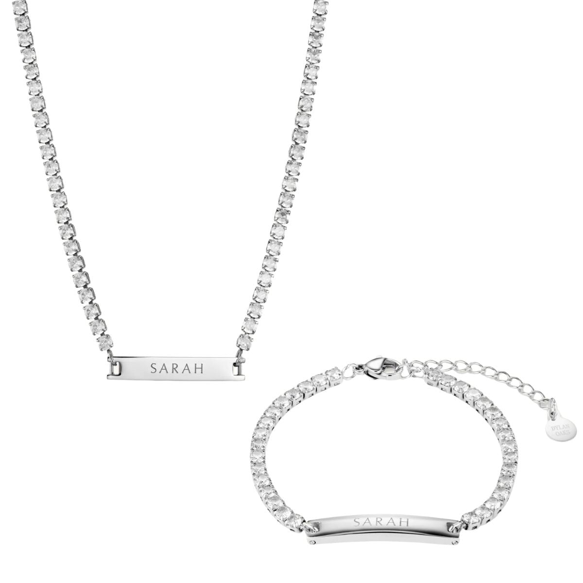 Colar Cravejado de Zircônia Personalizável